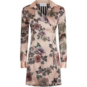 La Perla Maps in Bloom Floral Print Bi-Stretch Silk Short Dress. Size 40 Italy.